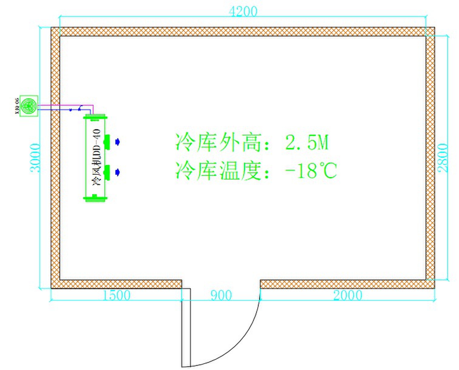 13平方冷庫平面圖 13平方冷庫報價.jpg
