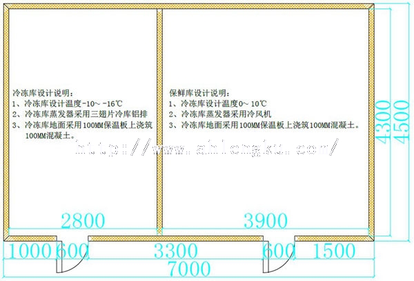 30平方食堂冷庫平面圖 30平方食堂冷庫平面圖.jpg